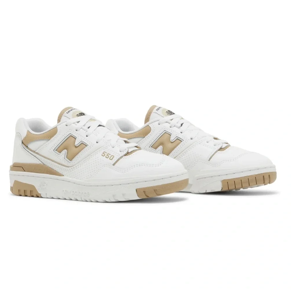 New Balance 550, W8.5, White / Incense | LIKE NEW - Picture 1 of 7